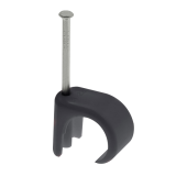 Black Cable Clips for 18-22mm Round Cable Box of 50